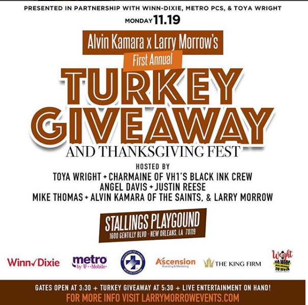 Larry Morrow x Alvin Kamara Turkey Giveaway